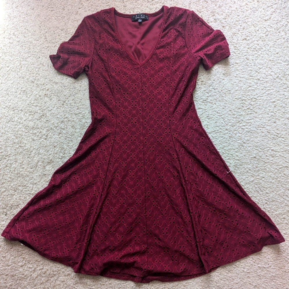 Maroon short dress